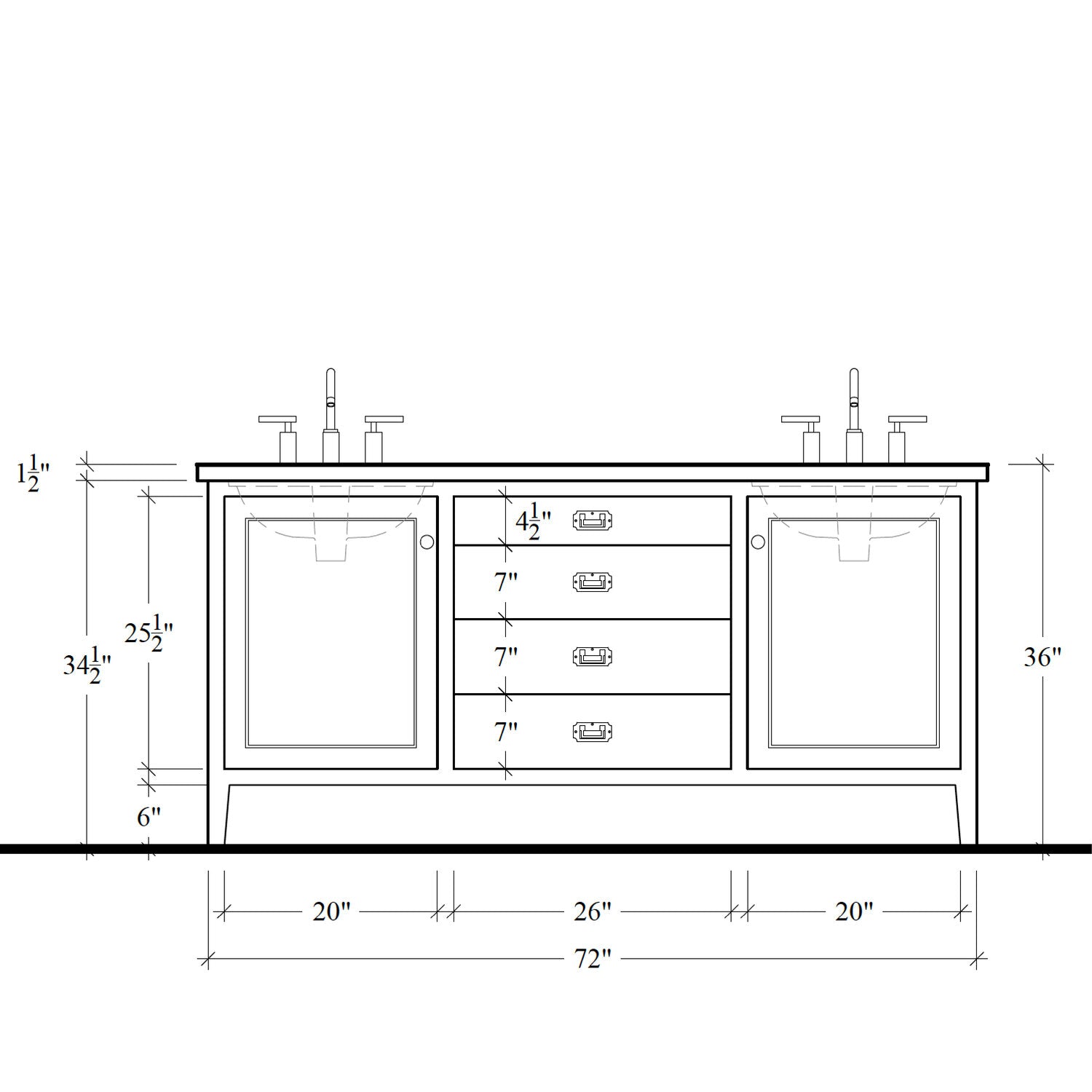 Regent Vanity - 72"