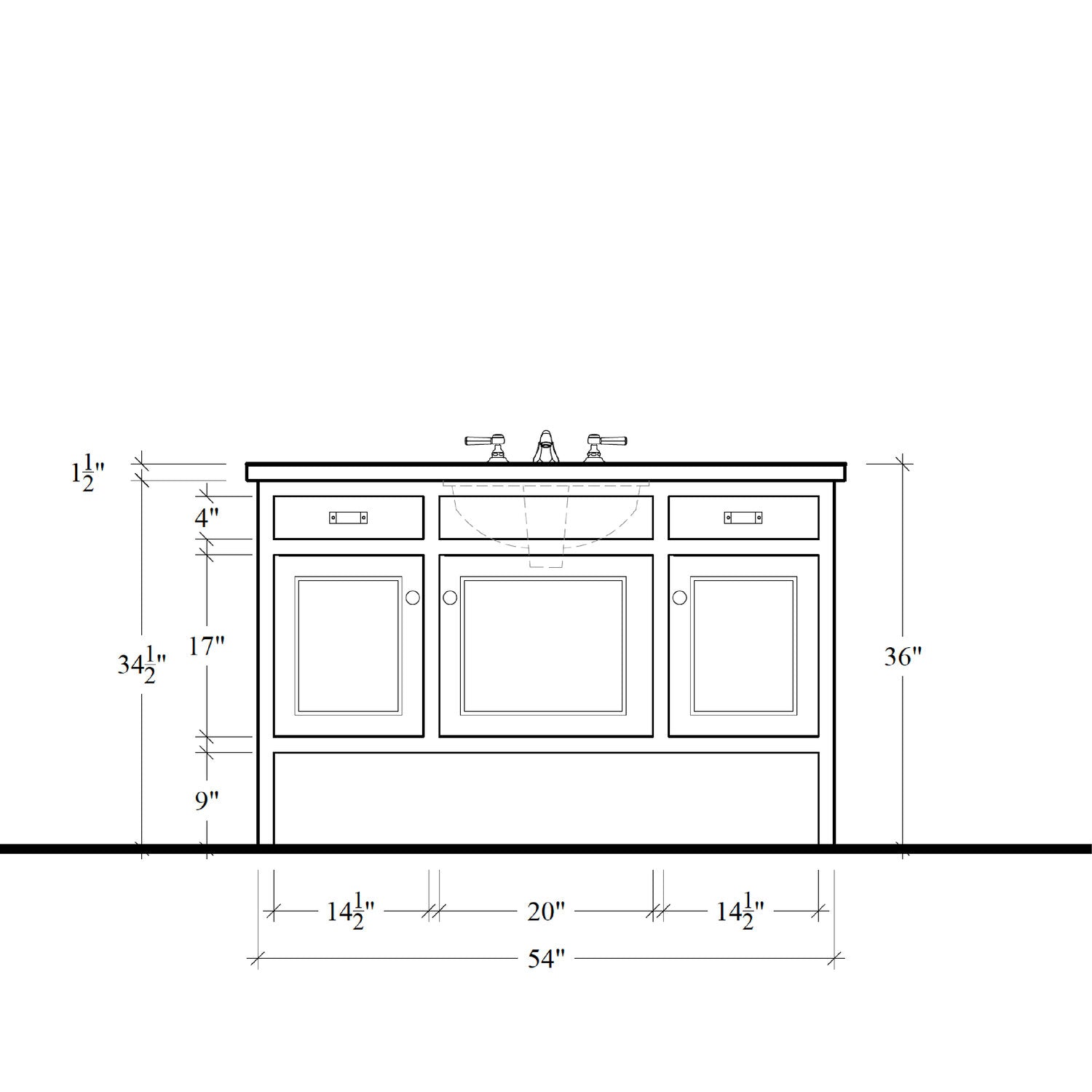 Highgate Vanity - 54"
