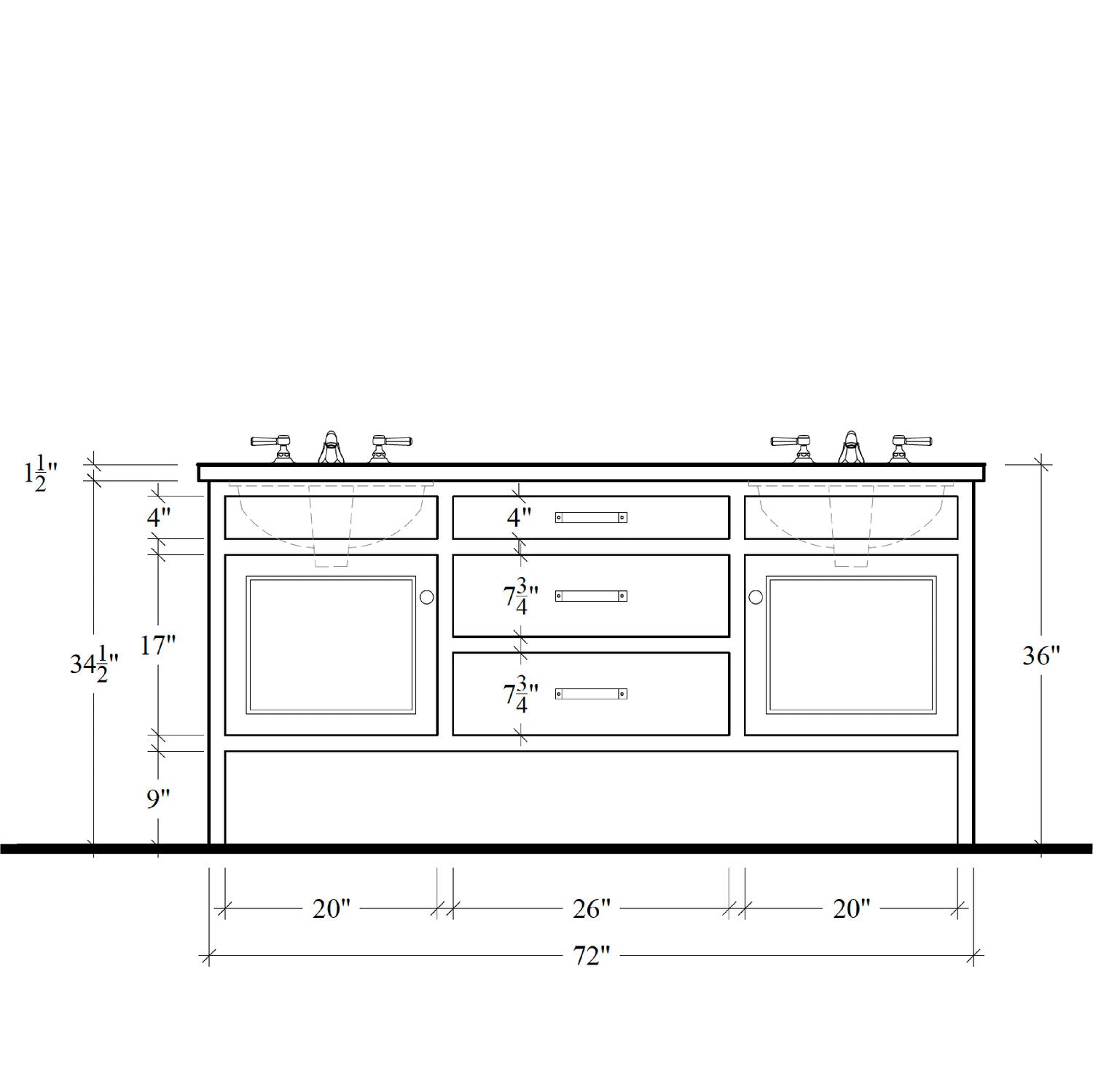 Highgate Vanity - 72"