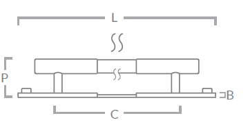 Mix Appliance Pull Handle with Backplate