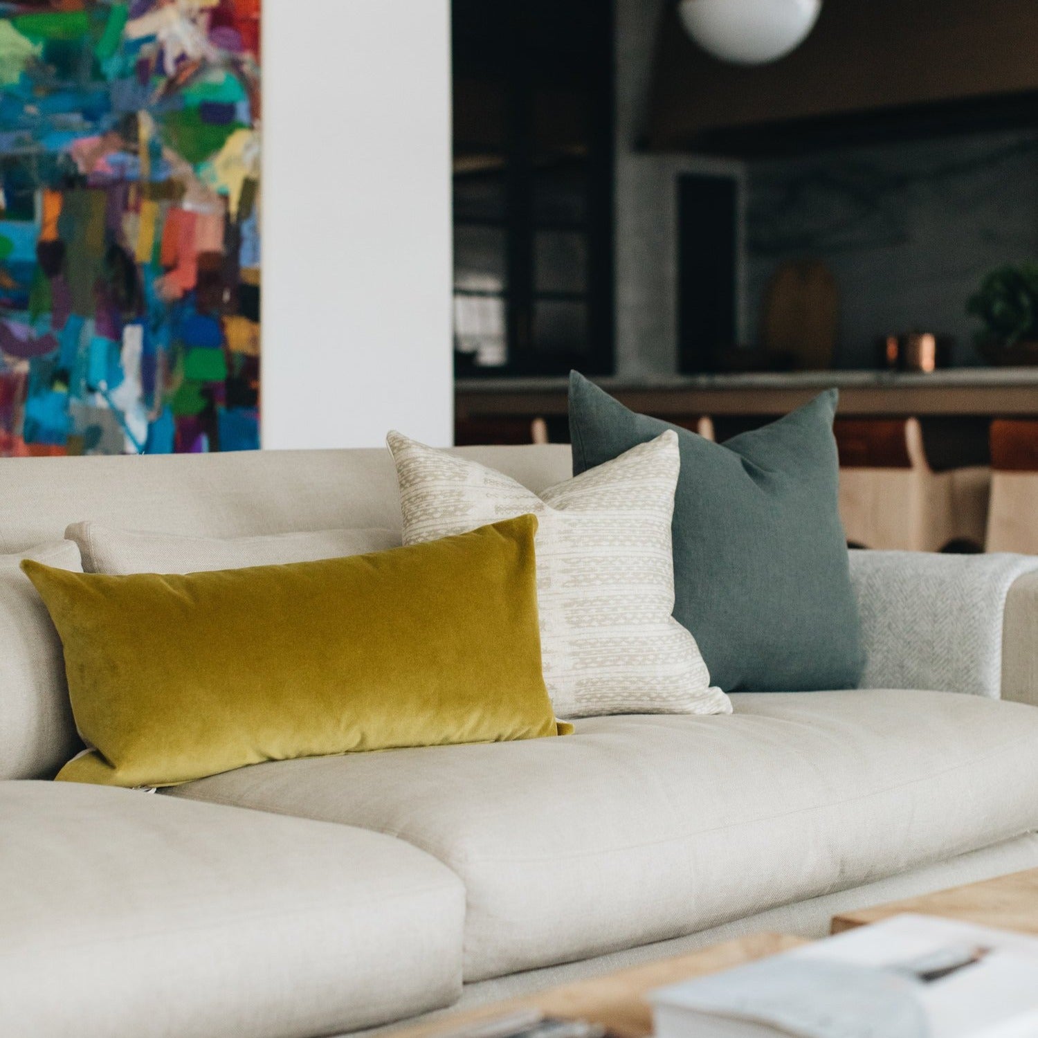 Forest Linen Pillow Cover