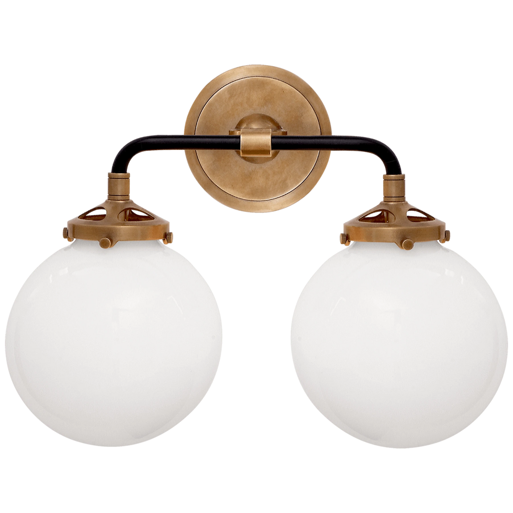 Bistro Double Light Curved Sconce
