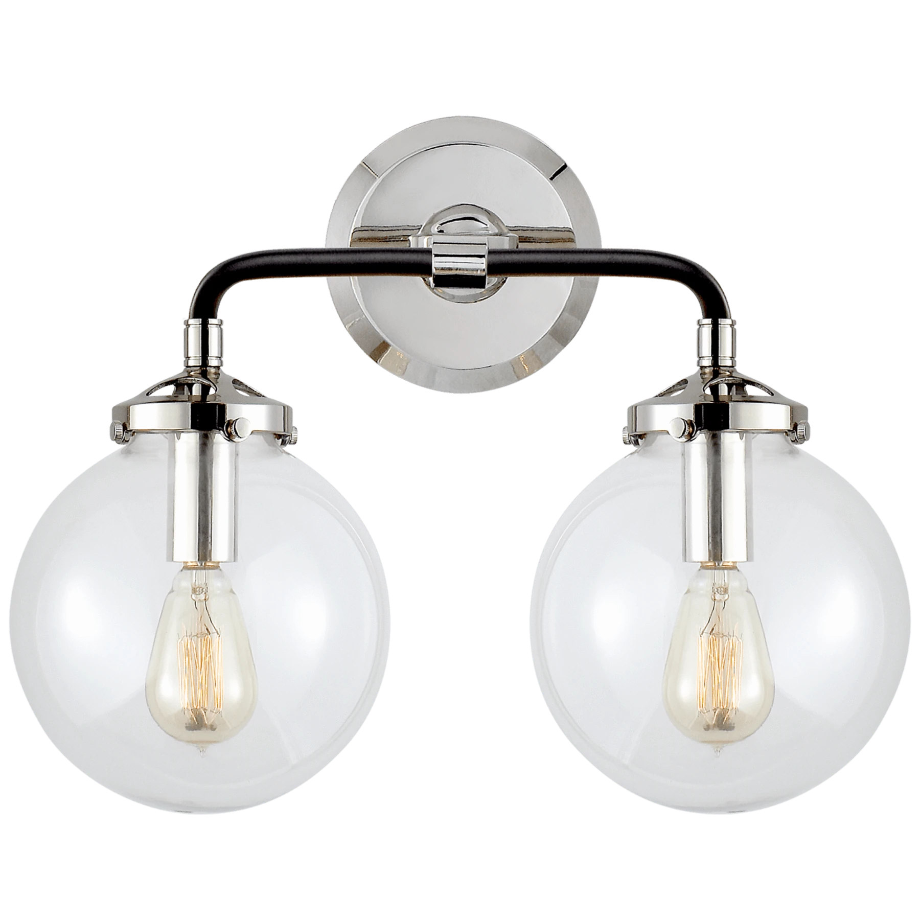 Bistro Double Light Curved Sconce